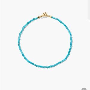 Mejuri 14k gold ANYA TURQUOISE BEADED BRACELET